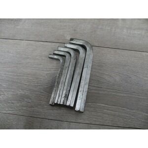 Snap-on Sae Hex Key Allen Wrench Set 5pc Lot 3/4 5/8 9/16 1/2 7/16 L-Shape